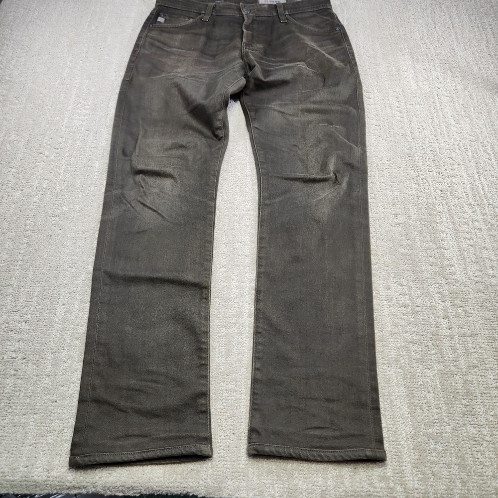 Adriano Goldschmied Jeans Men 30x32 Tellis Slim Straight Modern Green Denim